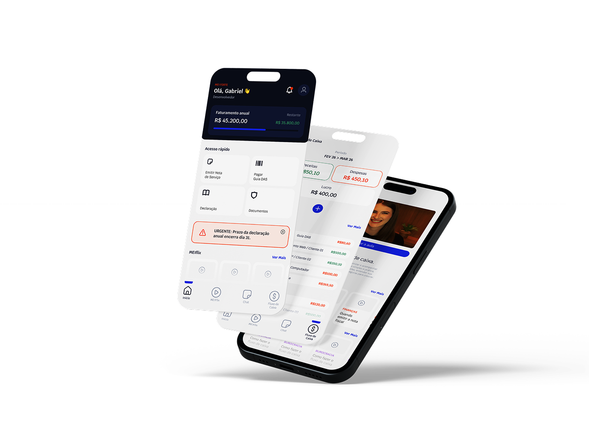 Interface do App Mei Forte